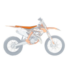 BLACKBIRD POKROWIEC / POSZYCIE NA SIEDZENIE KTM SX 85 '18-'23 DOUBLE GRIP 3 KOLOR POMARAŃCZOWY CZARNY