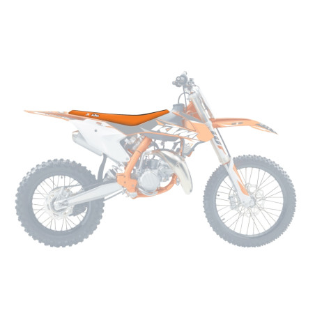 BLACKBIRD POKROWIEC / POSZYCIE NA SIEDZENIE KTM SX 85 '18-'23 DOUBLE GRIP 3 KOLOR POMARAŃCZOWY CZARNY