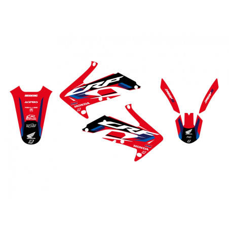 BLACKBIRD KOMPLET NAKLEJEK (OKLEIN) HONDA CRF 450R '05-'08 DREAM 5 KOLOR CZERWONY
