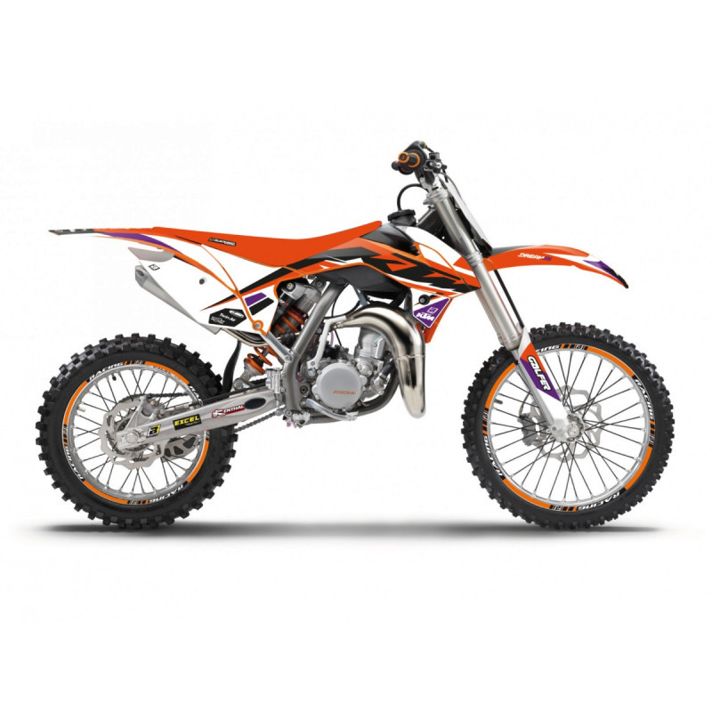 BLACKBIRD KOMPLET NAKLEJEK (OKLEIN) KTM SX 85 '13-'17 DREAM 5 KOLOR POMARAŃCZOWY CZARNY