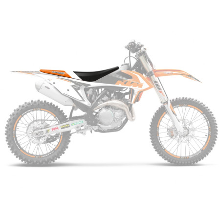 BLACKBIRD WYPRZEDAŻ POKROWIEC / POSZYCIE NA SIEDZENIE KTM SX/SXF '19-'22, EXC '20-'23 DREAM 4 KOLOR CZARNY POMARAŃCZOWY BIAŁY