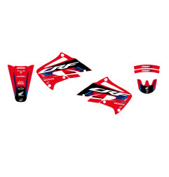 BLACKBIRD KOMPLET NAKLEJEK (OKLEIN) HONDA CRF 450R '02-'04 DREAM 5 KOLOR CZERWONY CZARNY