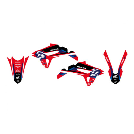 BLACKBIRD KOMPLET NAKLEJEK (OKLEIN) HONDA CRF 250R '22-'24, CRF 450R '21-'24 DREAM 5 KOLOR CZERWONY CZARNY BIAŁY