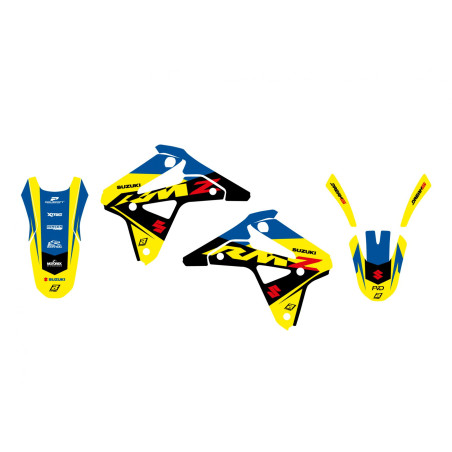 BLACKBIRD KOMPLET NAKLEJEK (OKLEIN) SUZUKI RMZ 450 '05-'07 DREAM 5 KOLOR NIEBIESKI ŻÓŁTY CZARNY
