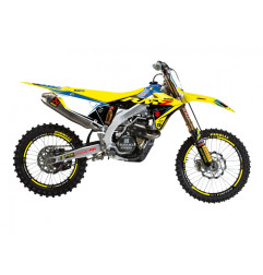 BLACKBIRD KOMPLET NAKLEJEK (OKLEIN) SUZUKI RMZ 250 '19-'25, RMZ 450 '18-'25 DREAM 5 KOLOR ŻÓŁTY NIEBIESKI