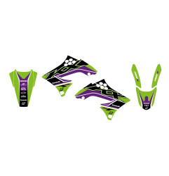 BLACKBIRD KOMPLET NAKLEJEK (OKLEIN) KAWASAKI KX 450F '09-'11 DREAM 5 KOLOR ZIELONY CZARNY