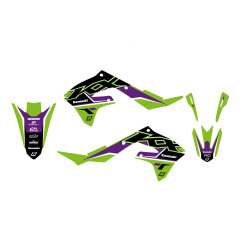 BLACKBIRD KOMPLET NAKLEJEK (OKLEIN) KAWASAKI KX 250F '21-'23, KX 450F '19-'24 DREAM 5 KOLOR ZIELONY CZARNY