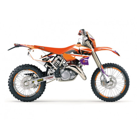 BLACKBIRD KOMPLET NAKLEJEK (OKLEIN) KTM EXC/EXC-F '03-'04, SX/SX-F '01-'04 DREAM 5 KOLOR POMARAŃCZOWY CZARNY