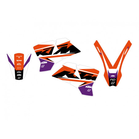 BLACKBIRD KOMPLET NAKLEJEK (OKLEIN) KTM EXC/EXC-F '03-'04, SX/SX-F '01-'04 DREAM 5 KOLOR POMARAŃCZOWY CZARNY