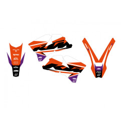 BLACKBIRD KOMPLET NAKLEJEK (OKLEIN) KTM EXC/EXC-F '05-'07, SX/SX-F '05-'06 DREAM 5 KOLOR POMARAŃCZOWY CZARNY