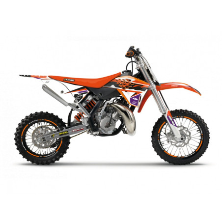 BLACKBIRD KOMPLET NAKLEJEK (OKLEIN) KTM SX 65 '09-'15 DREAM 5 KOLOR POMARAŃCZOWY CZARNY