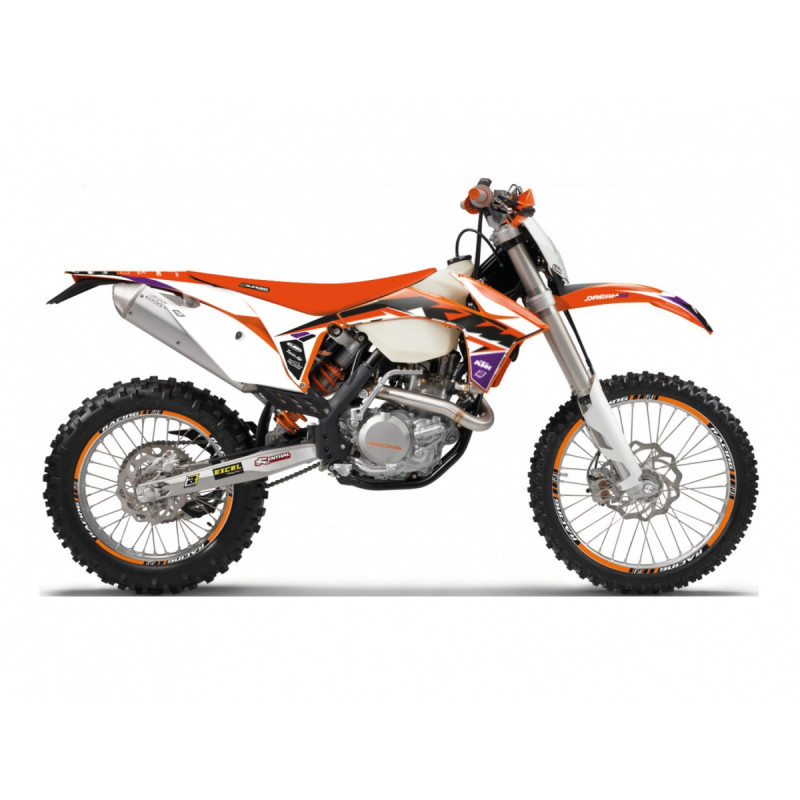 BLACKBIRD KOMPLET NAKLEJEK (OKLEIN) KTM SX/SX-F '11-'12, EXC/EXC-F '12-'13 DREAM 5 KOLOR POMARAŃCZOWY CZARNY