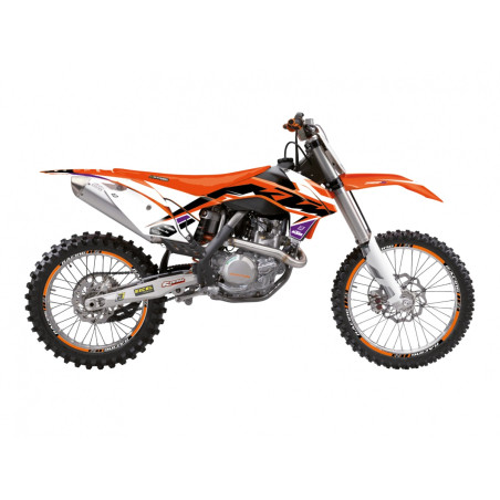 BLACKBIRD KOMPLET NAKLEJEK (OKLEIN) KTM SX/SX-F '13-'15, EXC/EXC-F '14-'16, DREAM 5 KOLOR POMARAŃCZOWY CZARNY