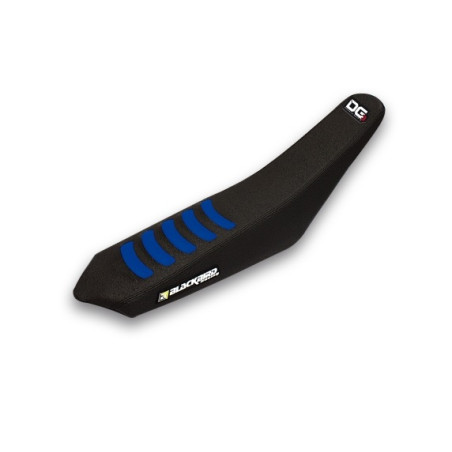 BLACKBIRD POKROWIEC / POSZYCIE NA SIEDZENIE SHERCO SE/SEF '13-'16 , SM / SE 50 '15-'24 , DOUBLE GRIP 3 KOLOR CZARNY NIEBIESKI