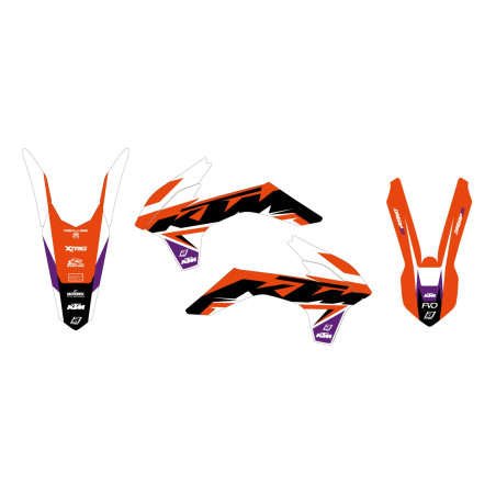 BLACKBIRD KOMPLET NAKLEJEK (OKLEIN) KTM SX/SX-F '13-'15, EXC/EXC-F '14-'16, DREAM 5 KOLOR POMARAŃCZOWY CZARNY