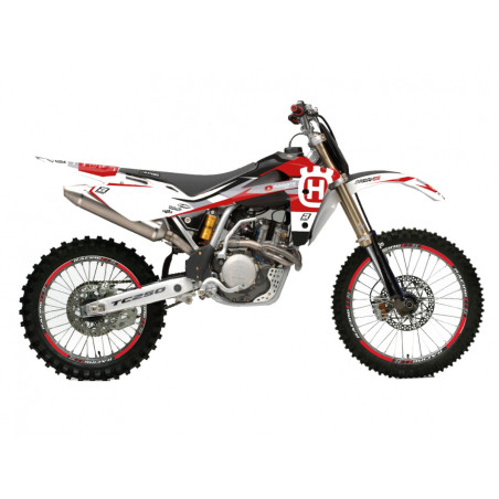 BLACKBIRD KOMPLET NAKLEJEK (OKLEIN) HUSQVARNA TE/TC 250/450/510 '05-'07 DREAM 5 KOLOR CZERWONY BIAŁY