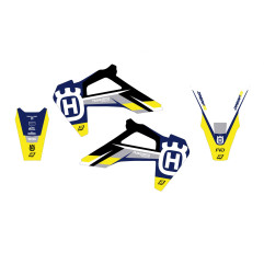 BLACKBIRD KOMPLET NAKLEJEK (OKLEIN) HUSQVARNA TC/FC '19-'22, TE/FE '20-'23 DREAM 5 KOLOR NIEBIESKI ŻÓŁTY