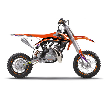 BLACKBIRD KOMPLET NAKLEJEK (OKLEIN) KTM SX 50 '16-'23 DREAM 5 KOLOR POMARAŃCZOWY BIAŁY CZARNY