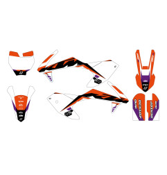 BLACKBIRD KOMPLET NAKLEJEK (OKLEIN) KTM SX 50 '16-'23 DREAM 5 KOLOR POMARAŃCZOWY BIAŁY CZARNY