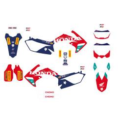 BLACKBIRD KOMPLET NAKLEJEK (OKLEIN) HONDA CRF 250R '10-'13; CRF 450R '09-'12 REPLICA TEAM HRC 25 HONDA