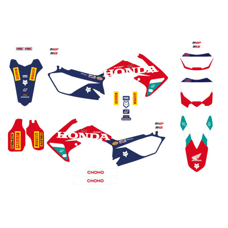 BLACKBIRD KOMPLET NAKLEJEK (OKLEIN) HONDA CRF 250R '10-'13; CRF 450R '09-'12 REPLICA TEAM HRC 25 HONDA
