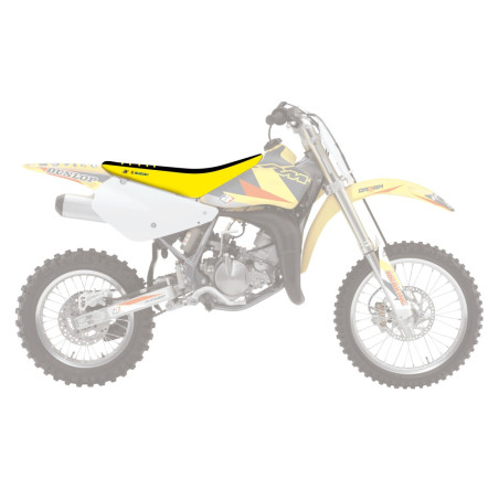 BLACKBIRD POKROWIEC / POSZYCIE NA SIEDZENIE SUZUKI RM 85 '02-'23 DOUBLE GRIP 3 KOLOR CZARNY ŻÓŁTY