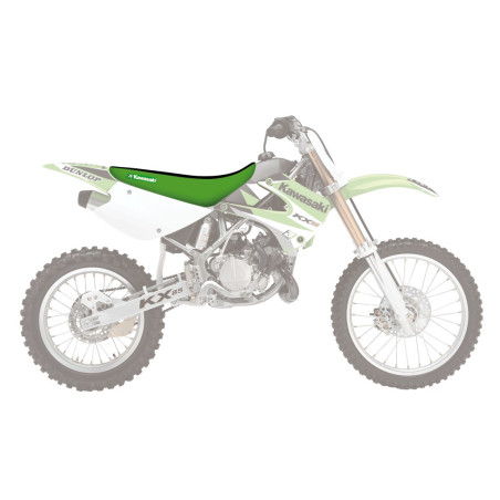 BLACKBIRD POKROWIEC / POSZYCIE NA SIEDZENIE KAWASAKI KX 85 '01-'13 DOUBLE GRIP 3 KOLOR CZARNY ZIELONY
