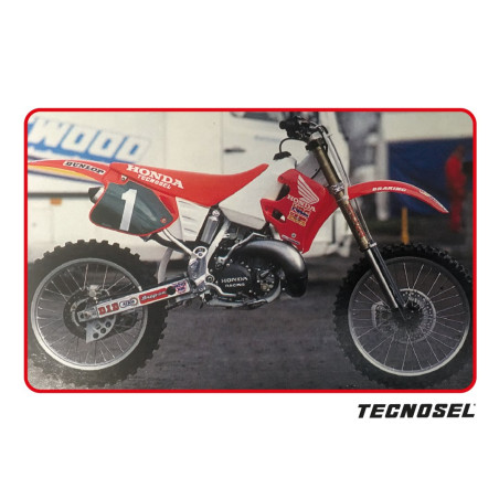 TECNOSEL (BLACKBIRD) KOMPLET NAKLEJEK (OKLEIN) HONDA CR 125 '93-'94, CR 250 '92-'94, REPLICA TEAM HONDA '92 KOLOR CZERWONY/BIAŁY