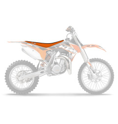 BLACKBIRD POKROWIEC / POSZYCIE NA SIEDZENIE KTM SX 85 '13-'17 DOUBLE GRIP 3 KOLOR CZARNY POMARAŃCZOWY