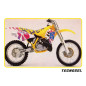 TECNOSEL (BLACKBIRD) KOMPLET NAKLEJEK (OKLEIN) SUZUKI RM 125/250 '89-'92,REPLICA OEM SUZUKI '92 KOLOR ŻÓŁTY/RÓŻOWY/BIAŁY