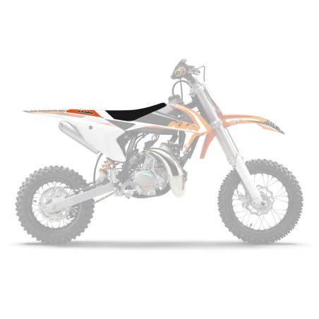 BLACKBIRD POKROWIEC / POSZYCIE NA SIEDZENIE KTM SX 50 '16-'23 DREAM 4 KOLOR CZARNY POMARAŃCZOWY BIAŁY