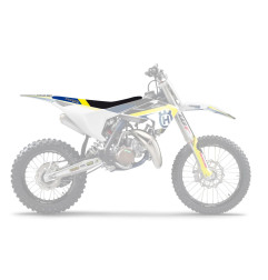 BLACKBIRD WYPRZEDAZ POKROWIEC / POSZYCIE NA SIEDZENIE HUSQVARNA TC 85 '18-'24 DREAM 4 KOLOR CZARNY NIEBIESKI ŻÓŁTY