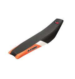 BLACKBIRD POKROWIEC / POSZYCIE NA SIEDZENIE KTM SX 65 '09-'15 DREAM 4 KOLOR CZARNY POMARAŃCZOWY BIAŁY