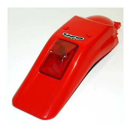 UFO BŁOTNIK TYŁ HONDA XR 250/400R '96-'26, Z LAMPKĄ WZÓR ORYGINALNY KOLOR CZERWONY