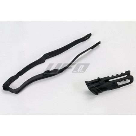 UFO KOMPLET ŚLIZG (HO04663001) + PROWADNICA (HO04662001) ŁAŃCUCHA HONDA CRF 250 R '14-'17, CRF 450 R '13-'16 KOLOR CZARNY