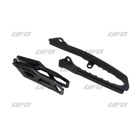 UFO KOMPLET ŚLIZG (SU04944001) + PROWADNICA (SU04945001) ŁAŃCUCHA SUZUKI RMZ 250 '19-'25, RMZ 450 '18-'25 KOLOR CZARNY