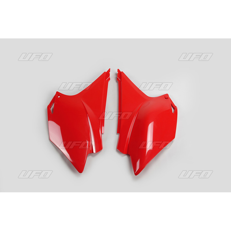 UFO BOCZKI TYLNE HONDA CRF 230 '15-'26, KOLOR CZERWONY - WYPRZEDAŻ