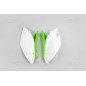 UFO BOCZKI TYLNE KAWASAKI KXF 250 '09-'12, KXF 450 '09-'11, KOLOR OEM (BIAŁY/ZIELONY)