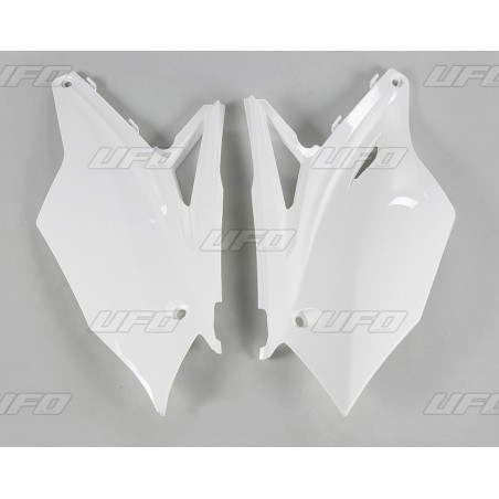 UFO BOCZKI TYLNE KAWASAKI KXF 250 '17-'20, KXF 450 '16-'18, KOLOR BIAŁY