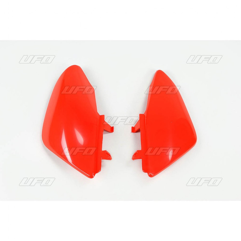 UFO BOCZKI TYLNE HONDA CRF 50 '04-'26, KOLOR CZERWONY - WYPRZEDAŻ