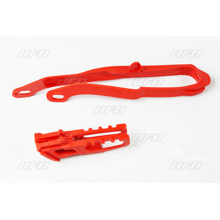 UFO Ślizg łańcucha z prowadnicą Honda CR 125/250 07, CRF 250/450 R/X 07-16 czerwony