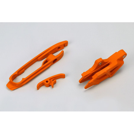 UFO zestaw ślizgów i prowadnica łańcucha KTM SX/SX-F 125-450 2011-2016, pomarańczowy