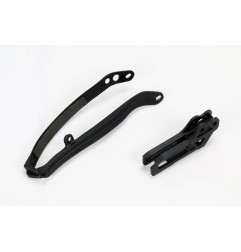 UFO komplet ślizg + prowadnica łańcucha Yamaha YZ/YZF/WRF 125/250/450 2009-2025, czarny