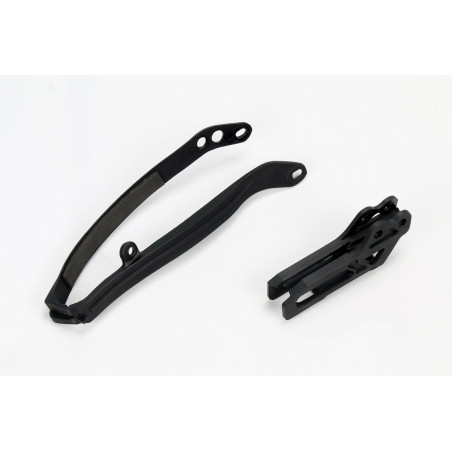 UFO komplet ślizg + prowadnica łańcucha Yamaha YZ/YZF/WRF 125/250/450 2009-2025, czarny