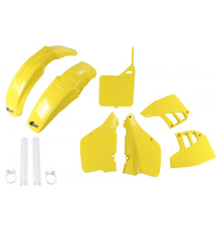 UFO KOMPLET PLASTIKÓW (FULL KIT) Z OSŁONAMI TELESKOPÓW (AMORTYZATORÓW) SUZUKI RM 250 '89-'91 KOLOR OEM (ŻÓŁTY) (SU398E999)