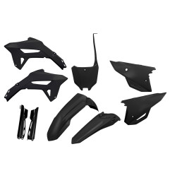 UFO KOMPLET PLASTIKÓW (FULL KIT) Z OSŁONAMI TELESKOPÓW (AMORTYZATORÓW) HONDA CRF 250R '22-'24, CRF 450R '21-'24 KOLOR CZARNY