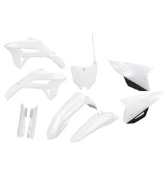 UFO KOMPLET PLASTIKÓW (FULL KIT) Z OSŁONAMI TELESKOPÓW (AMORTYZATORÓW) HONDA CRF 250R '22-'24, CRF 450R '21-'24 KOLOR BIAŁY