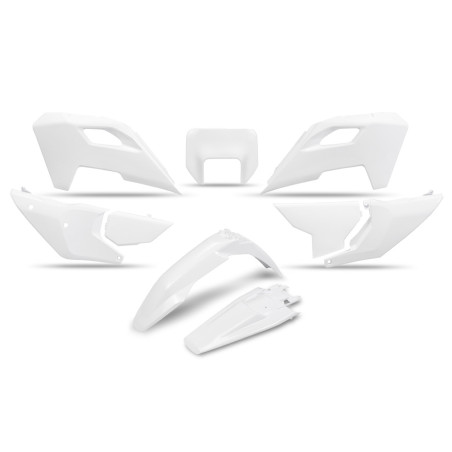 UFO KOMPLET PLASTIKÓW HUSQVARNA TE 150 / 250 / 300 '24-'25, FE 250 / 350 / 450 / 501 '24-'25 KOLOR OEM '25 BIAŁY