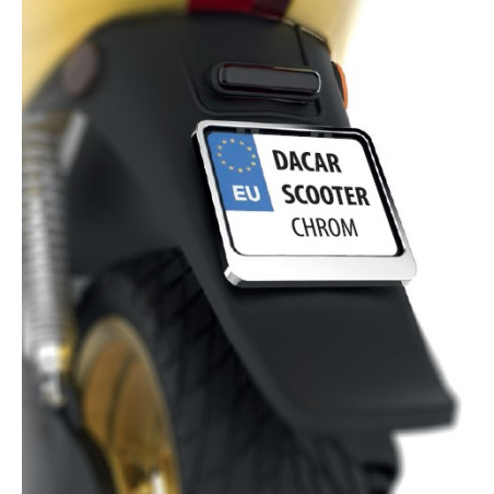 BIKETEC RAMKA POD TABLICĘ REJESTRACYJNĄ SKUTER/SCOOTER KOLOR CHROM (47887)