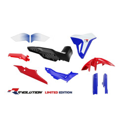 RACETECH (RTECH) KOMPLET PLASTIKÓW Z SIEDZENIEM REVOLUTION HONDA XL 750 TRANSALP '23-'25 KOLOR BIAŁY / CZARNY / CZERWONY